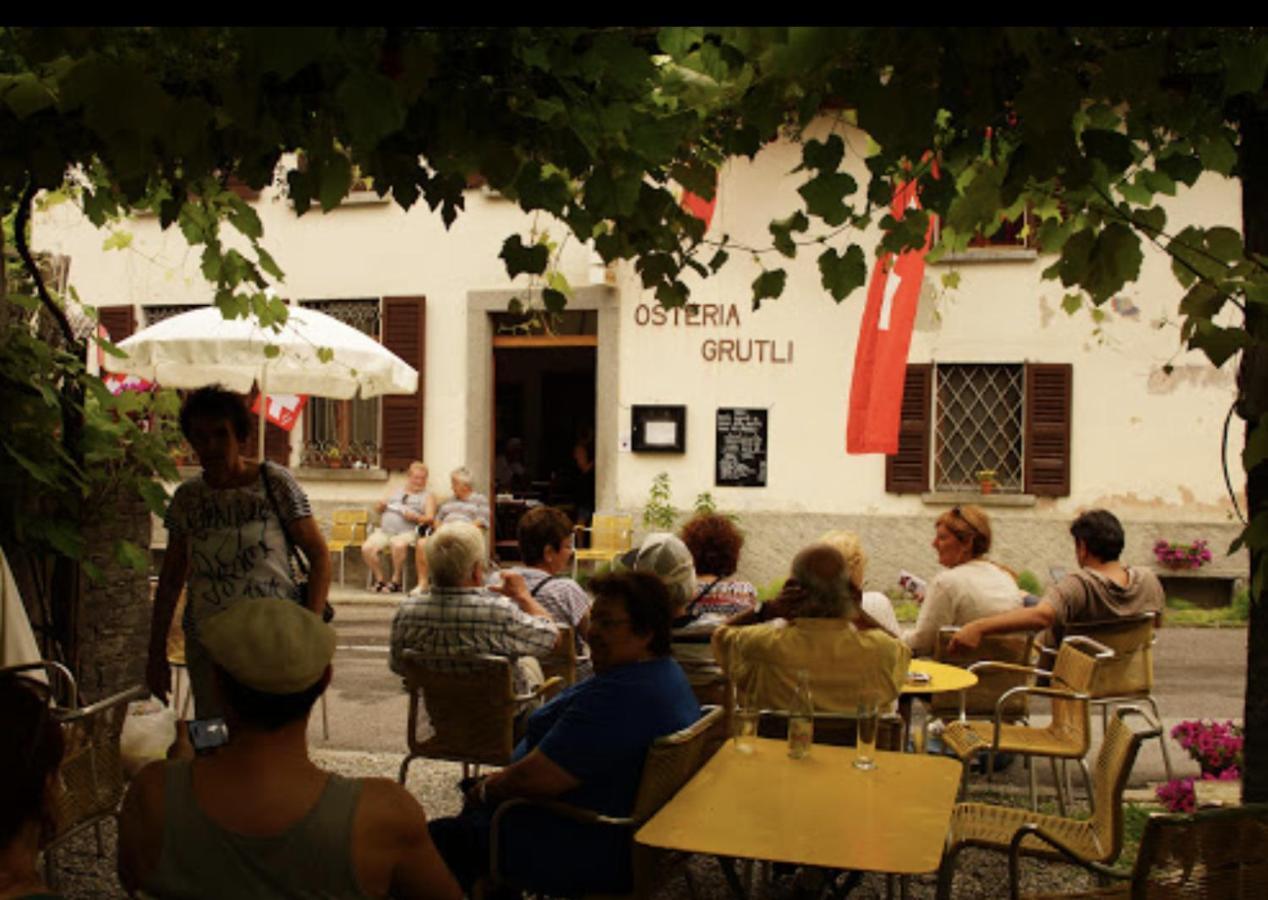 Osteria Gruetli Con Alloggio Borgnone Екстериор снимка